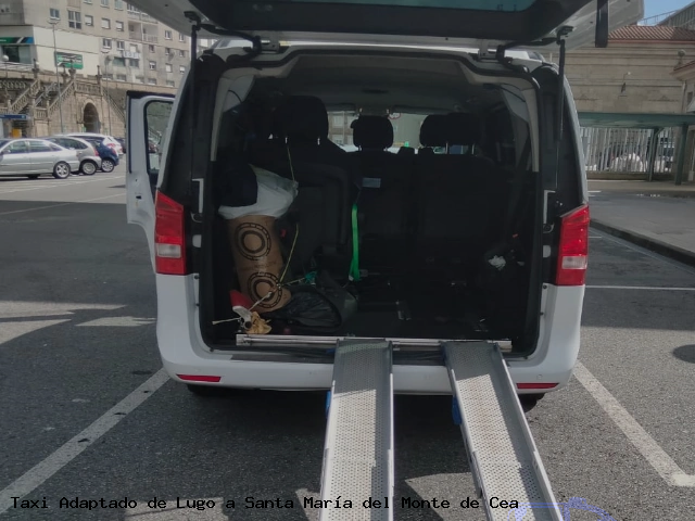 Taxi adaptado de Santa María del Monte de Cea a Lugo