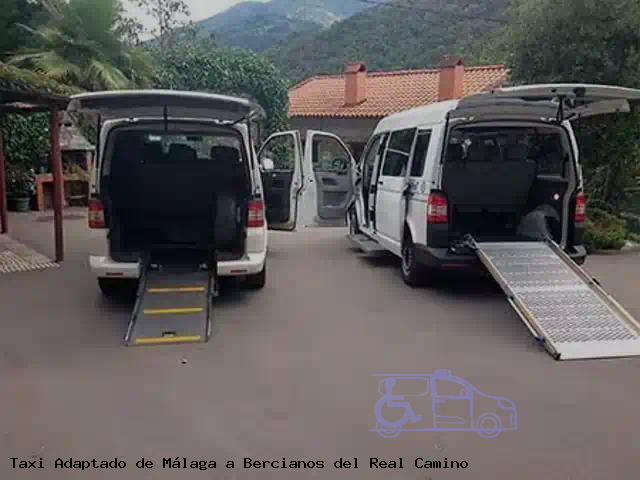 Taxi accesible de Bercianos del Real Camino a Málaga