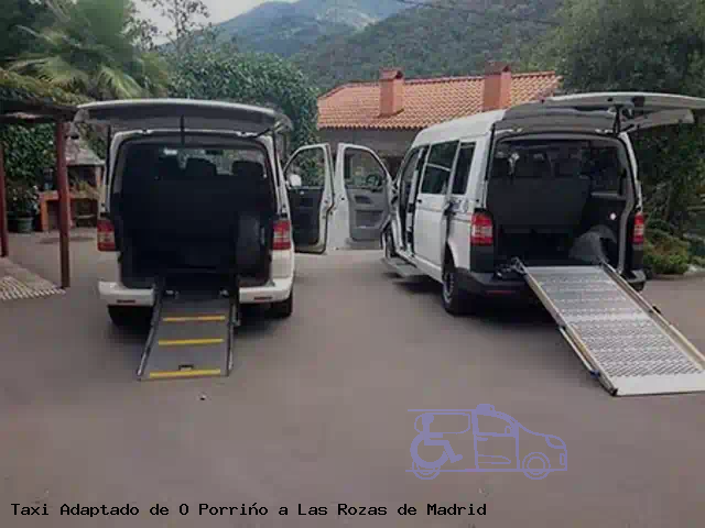 Taxi accesible de Las Rozas de Madrid a O Porriño