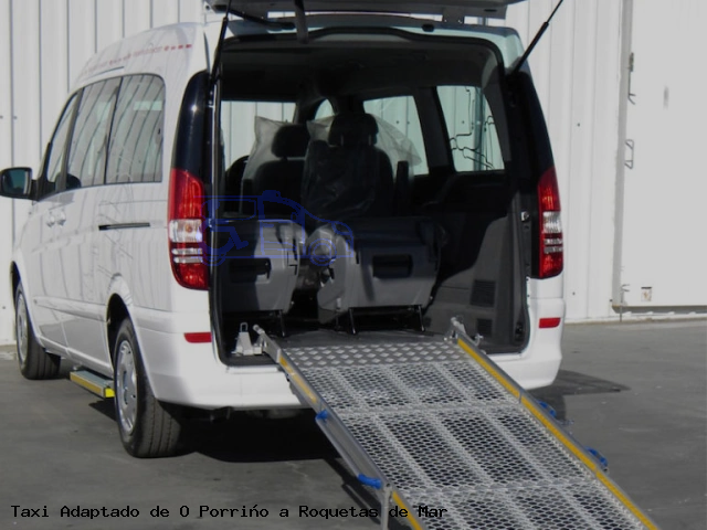 Taxi accesible de Roquetas de Mar a O Porriño
