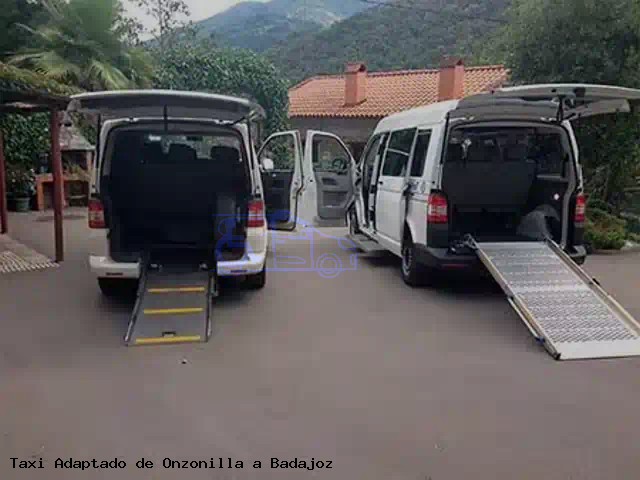 Taxi accesible de Badajoz a Onzonilla