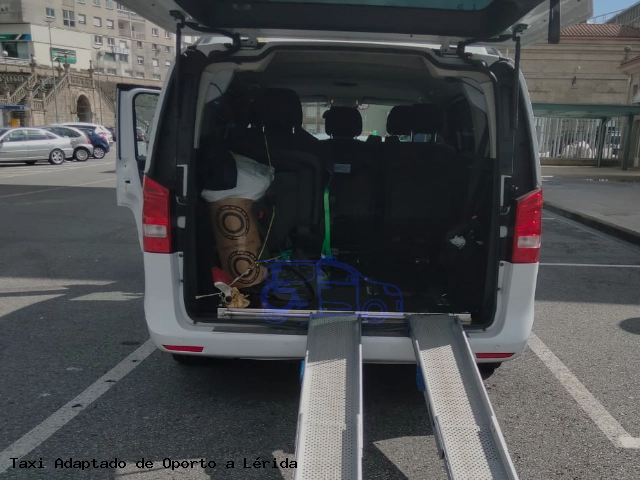 Taxi accesible de Lérida a Oporto