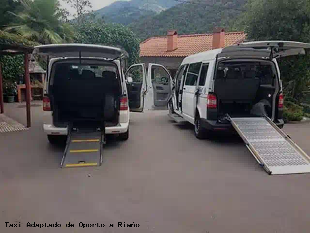 Taxi accesible de Riaño a Oporto