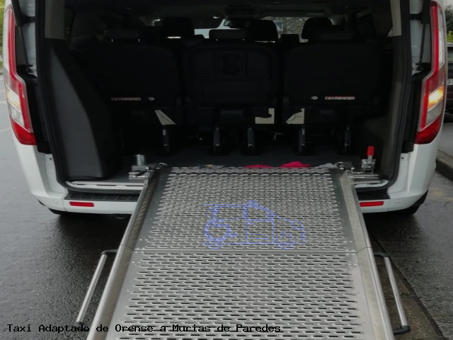Taxi accesible de Murias de Paredes a Orense