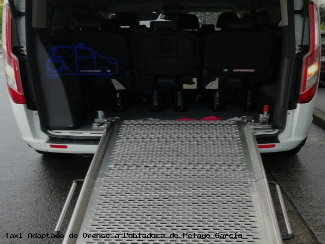 Taxi accesible de Pobladura de Pelayo García a Orense