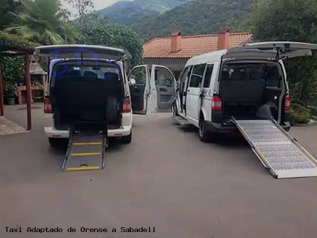 Taxi accesible de Sabadell a Orense
