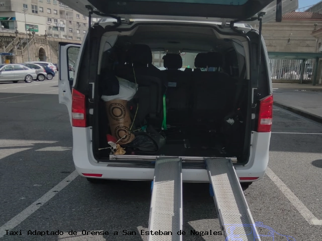 Taxi accesible de San Esteban de Nogales a Orense