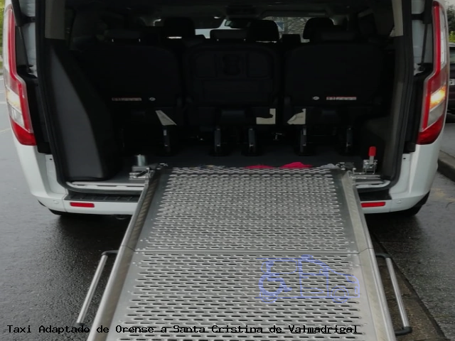 Taxi accesible de Santa Cristina de Valmadrigal a Orense