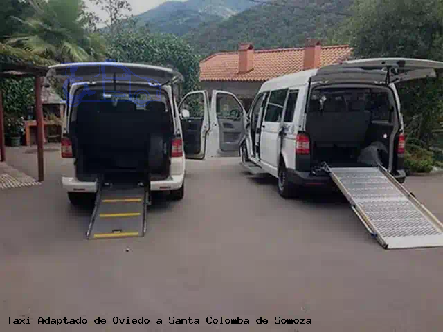 Taxi accesible de Santa Colomba de Somoza a Oviedo
