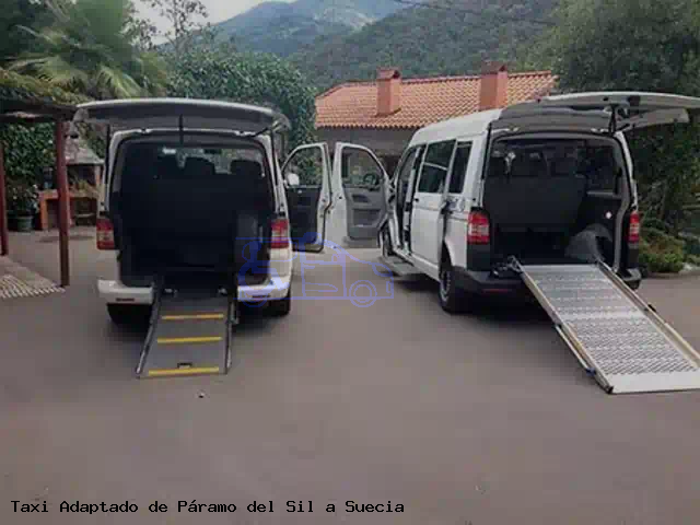 Taxi accesible de Suecia a Páramo del Sil