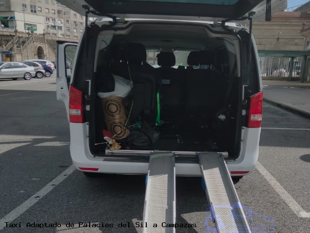 Taxi accesible de Campazas a Palacios del Sil