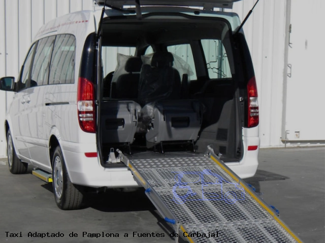 Taxi accesible de Fuentes de Carbajal a Pamplona