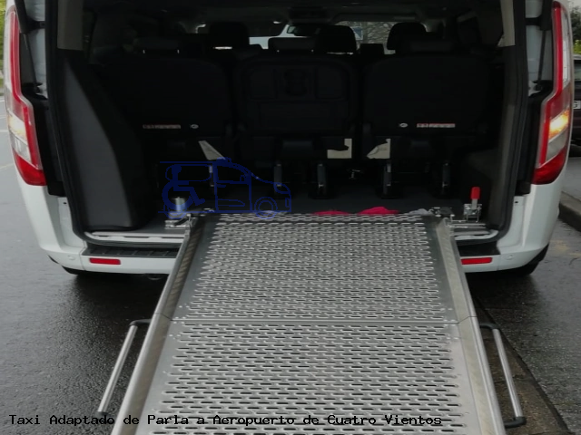 Taxi accesible de Aeropuerto de Cuatro Vientos a Parla