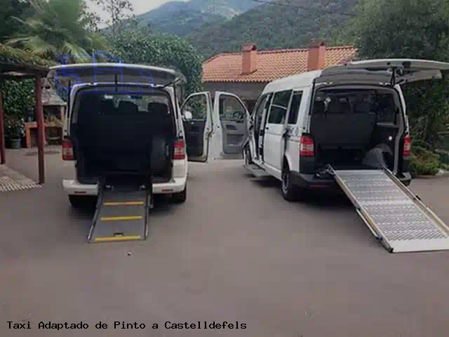 Taxi accesible de Castelldefels a Pinto