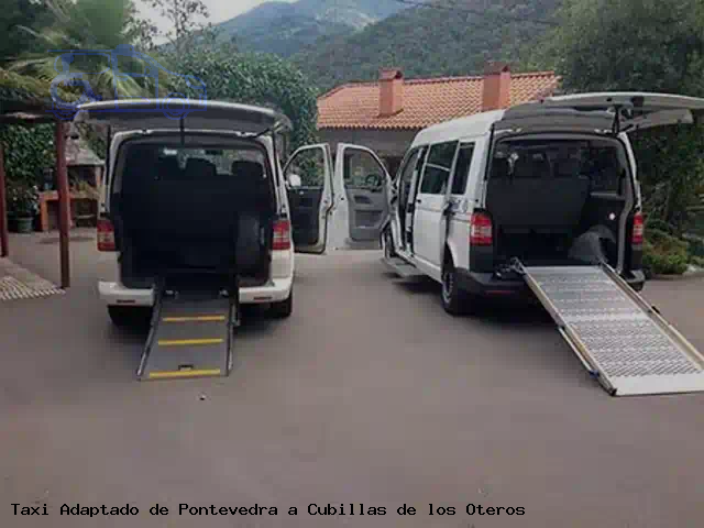 Taxi accesible de Cubillas de los Oteros a Pontevedra