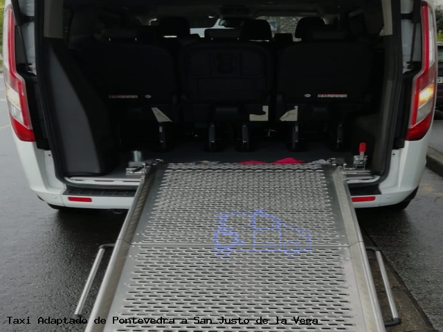 Taxi accesible de San Justo de la Vega a Pontevedra