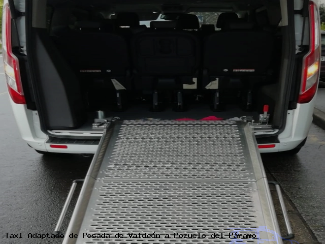 Taxi accesible de Pozuelo del Páramo a Posada de Valdeón
