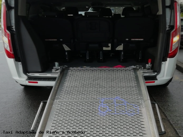 Taxi accesible de Acebedo a Riaño