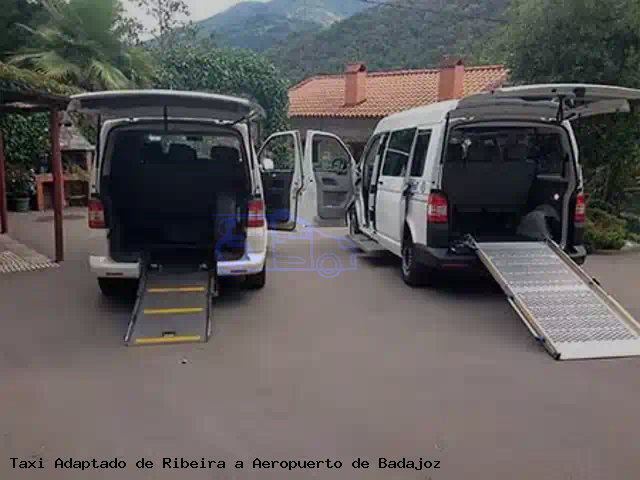 Taxi accesible de Aeropuerto de Badajoz a Ribeira
