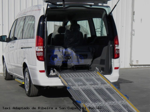 Taxi accesible de San Cugat del Vallés a Ribeira