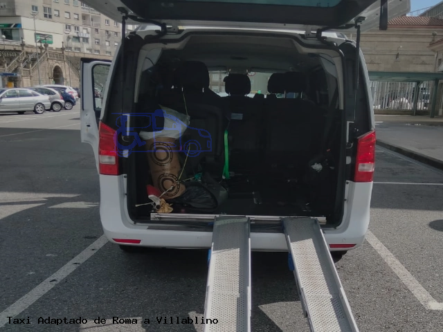 Taxi accesible de Villablino a Roma