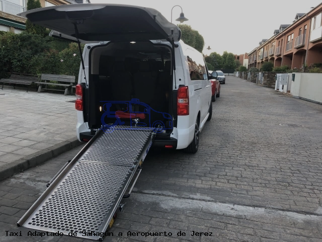 Taxi accesible de Aeropuerto de Jerez a Sahagún