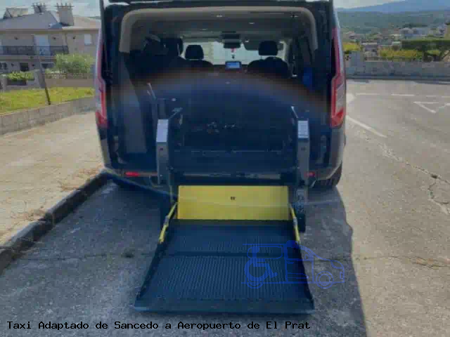 Taxi accesible de Aeropuerto de El Prat a Sancedo
