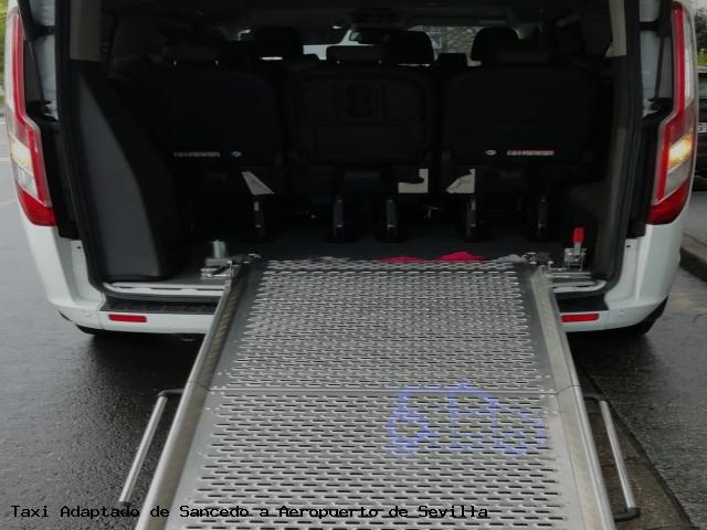 Taxi accesible de Aeropuerto de Sevilla a Sancedo