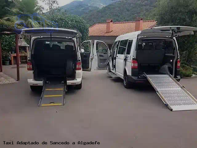 Taxi accesible de Algadefe a Sancedo