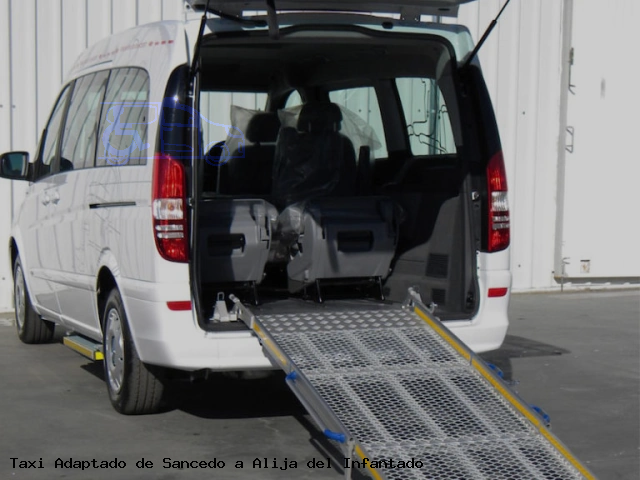 Taxi accesible de Alija del Infantado a Sancedo