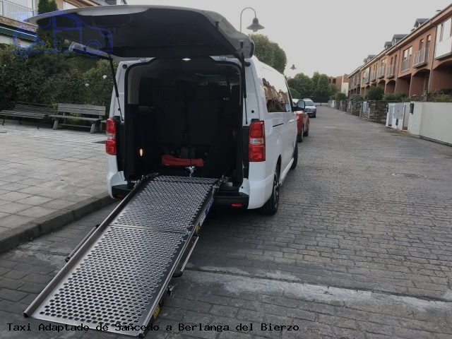 Taxi accesible de Berlanga del Bierzo a Sancedo
