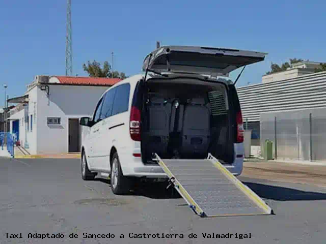 Taxi accesible de Castrotierra de Valmadrigal a Sancedo