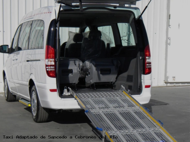 Taxi accesible de Cebrones del Río a Sancedo