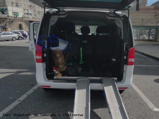 Taxi accesible de Cistierna a Sancedo