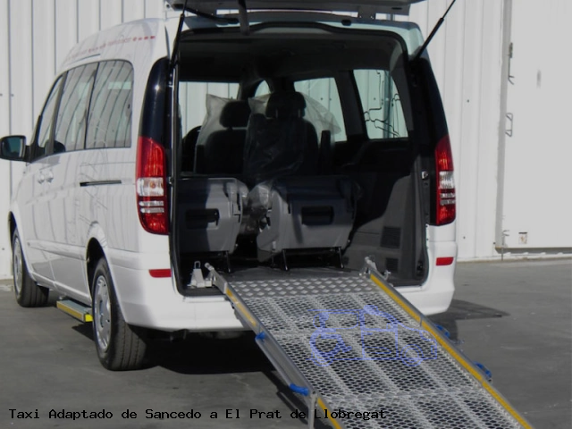 Taxi adaptado de El Prat de Llobregat a Sancedo