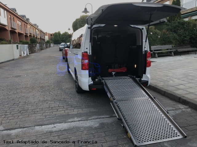 Taxi accesible de Francia a Sancedo