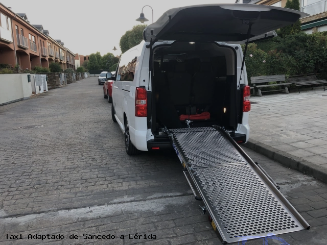 Taxi accesible de Lérida a Sancedo