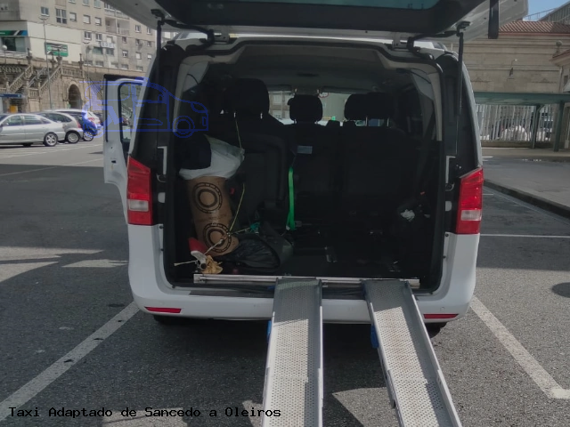 Taxi accesible de Oleiros a Sancedo
