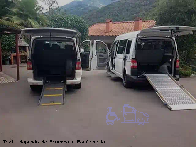 Taxi accesible de Ponferrada a Sancedo