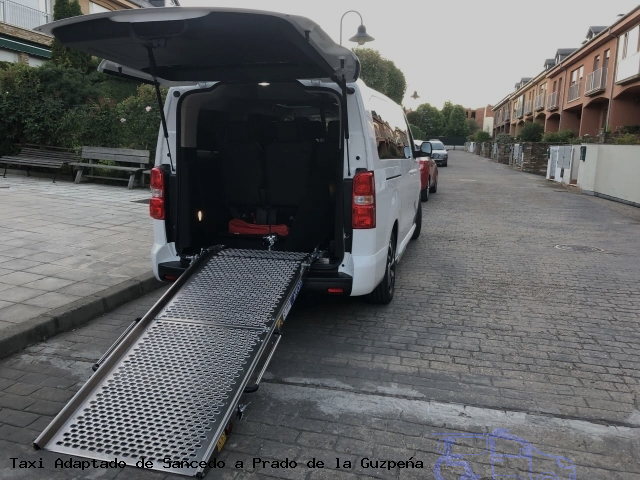 Taxi accesible de Prado de la Guzpeña a Sancedo