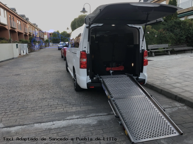 Taxi accesible de Puebla de Lillo a Sancedo