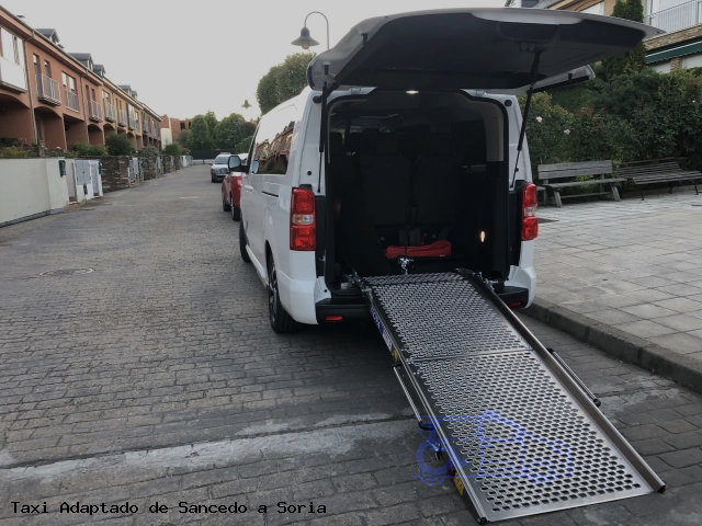 Taxi accesible de Soria a Sancedo