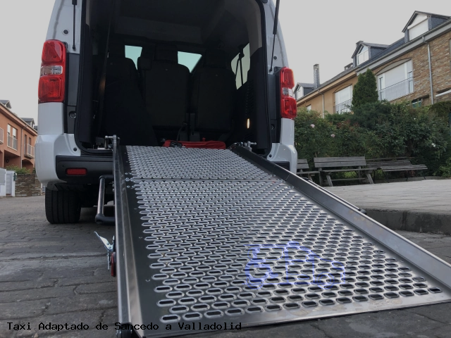 Taxi accesible de Valladolid a Sancedo
