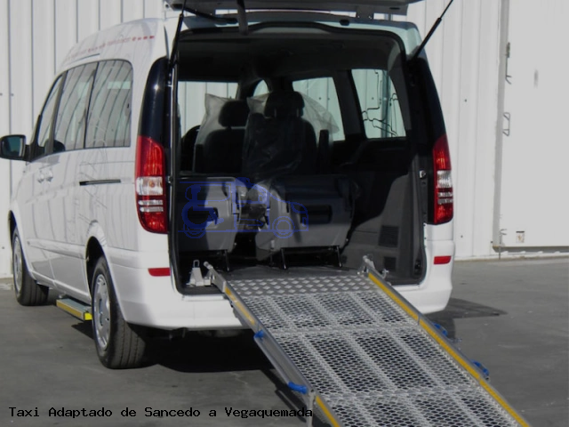 Taxi accesible de Vegaquemada a Sancedo