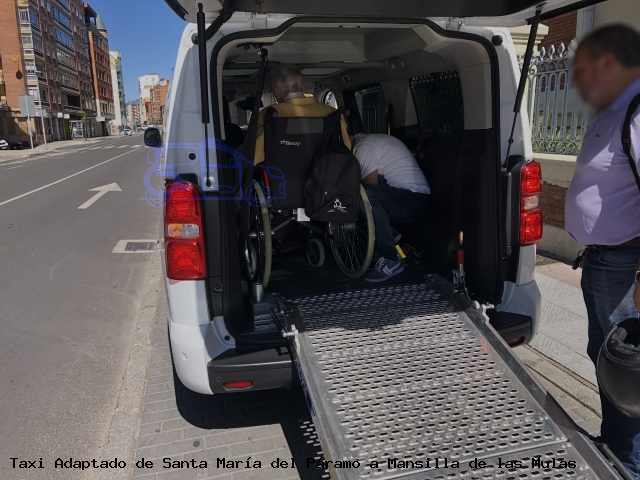 Taxi accesible de Mansilla de las Mulas a Santa María del Páramo