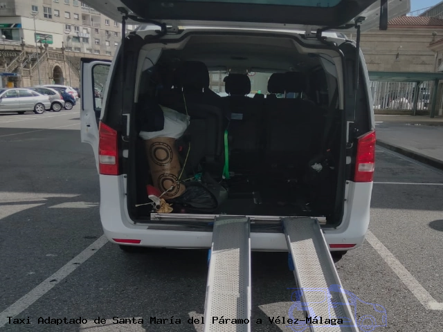 Taxi accesible de Vélez-Málaga a Santa María del Páramo