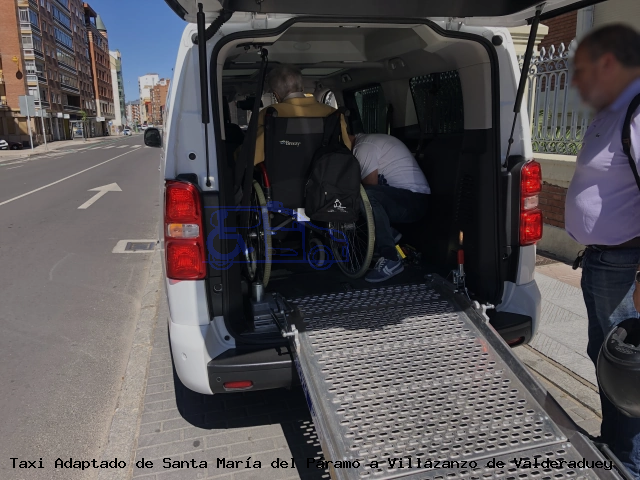 Taxi accesible de Villazanzo de Valderaduey a Santa María del Páramo