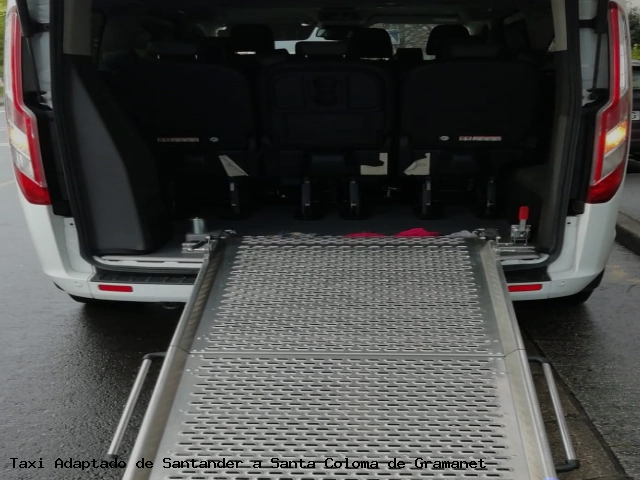 Taxi accesible de Santa Coloma de Gramanet a Santander