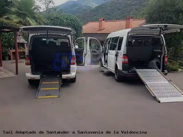 Taxi accesible de Santovenia de la Valdoncina a Santander