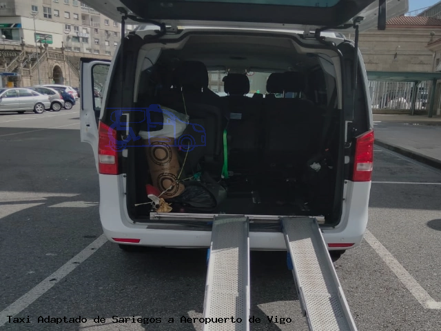 Taxi accesible de Aeropuerto de Vigo a Sariegos